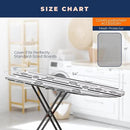 Ironing Board Cover and Pad Extra Thick Heavy Duty Padded 4 Layers Non Stick Scorch and Stain Resistant 15x54 and 3 Fasteners Elastic Edge with Bonus Protective Scorch Mesh Cloth by CozyNest Decor
