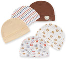 15 Pack Unisex New Born Boy Girls Hats Mittens Socks Sets Cotton Soft Infant Accessory 0-6 Months Baby Essentials by TinyTreasures Baby Boutique