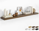 RICHFOCUS 72Inch Floating Shelves for Wall 1 Pack Shelves for Bedroom|Kitchen|Bathroom Wall Mounted Rustic Wood Floating Shelf with Invisible Brackets for Books|Storage|Decor, Walnut by CozyNest Decor