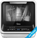 Midea MDC17P0ABB Portable Countertop Mini 5L Built-in Water Tank, No Hookup Needed, 6 Programs, 360° Dual Spray, 162℉ High-Temp& Air-Refresh Function, Dishwasher for Apartments& RVs, Black by TinyTreasures Baby Boutique
