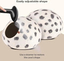 MEOWFIA Cat Cave – Premium Felt Cat Bed for Indoor Cats, Handmade 100% Merino Wool (Medium, Snow Leopard) by CozyNest Decor