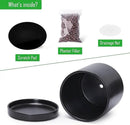 D'vine Dev Set of 2 Plants Pots, 10 Inch Ceramic Planter Pot for Plants with Drainage Hole and Saucer, Black, 94-V-E-2 by GreenHaven Gardens