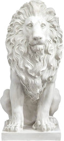 Design Toscano Lion of Florence Sentinel Indoor/Outdoor Animal Statue, 28 Inch Tall, Cast Stone Resin, Antique Stone Finish by CozyNest Decor