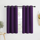 NICETOWN Blackout Kitchen Curtains for 50 inches Long - Grommet Thermal Insulated Window Treatments Light Blocking Drapes for Bedroom/Girl Room, Royal Purple, W34 x L50, 2 Panels by TinyTreasures Baby Boutique