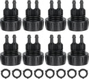 8pcs Garden Hose Adapters, 3/4'' Faucet Convert to 1/4'' Drip Irrigation Tubing, Drip Irrigation Hose Connectors for Outdoor Watering, Fittings with 8pcs Rubber Washers (2 Barbs) by GreenHaven Gardens