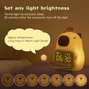 Capybara Alarm Clock with Night Light for Kids, Cute Alarm Clocks for Bedrooms Ok to Wake Clocks, Silicone Animal Tabletop Lamp for Teen Girls Boys by TinyTreasures Baby Boutique