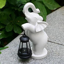Solar Garden Statue 10 Inch Elephant Decor for Outside Yard Decoration Outdoor Unique Housewarming Gardening Birthday Gifts for Women Grandma by GreenHaven Gardens