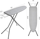 APEXCHASER Full Size Ironing Board with Iron Rest, Lightweight Iron Board with Height Adjustable, Extra Thick Heat-Resistant Cover with Padding, Heavy-Duty Sturdy Metal Legs, 43x13 Grey by CozyNest Decor