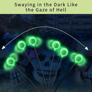 VOTTGO Halloween Solar Lights Outdoor, 8 Pack 48LED Scary Solar Eyeball Pathway Lights, 2 Modes Waterproof Swaying Solar Firefly Lights for Garden Yard Pathway Halloween Decorations, Green by CozyNest Decor