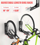 Swivel Bike Wall Mount, Space Saving Bike Rack Garage, No Heavy Lifting Required Bicycle Wall Mount, Vertical Wall Bike Hanger Can Holds up to 77 lbs, Black by GreenHaven Gardens