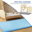 Play Mat for Babies Toddlers,1.3" Thick Elasti-Foam Anti-Fall Cushion Mat for Kids Room,28×72 Bedroom Bedside Rugs,Water-Repellent Soft Coral Velvet(Light Blue) by TinyTreasures Baby Boutique
