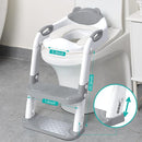 SKYROKU Toilet Potty Training Seat with Step Stool Ladder, Toddler Potty Seat for Kids and Toddler Boys Girls, Splash Guard and Safety Handles(Grey) by TinyTreasures Baby Boutique