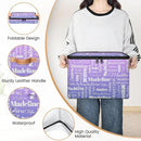 Custom Storage Basket with Name, Personalized Storage Bins with Zipper Lid, Foldable Fabric Storage Box Large capacity with Handle Purple by TinyTreasures Baby Boutique