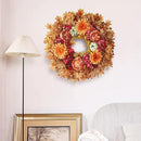 26" Fall Wreath for Front Door - Large Artificial Maple Leaves Fake Silk Peony Faux Pumpkin Outdoor Wreath for Porch, Window,Farmhouse,Home,Thanksgiving Day Harvest Festival Autumn Decor by CozyNest Decor
