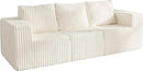 Modular Sectional Sofa 3-Seater Modular Couch with Deep Seat Memory Foam Cloud Chair with Pillows Oversized Sectional Sofa for Living Room Bedroom (Strip White, 3-Seater) by CozyNest Decor