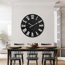 30 Inch Large Wall Clock Farmhouse Style - Black Silent Non-Ticking Rustic Decor for Living Room, Kitchen, Bedroom by CozyNest Decor