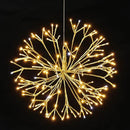 Christmas led Sparkle Ball Hanging Outdoor décorations -Haning Twig Ball,Snowflake Ornament Lights Indoor Outdoor Festive Holiday Décor 24Inch (Warm White) by CozyNest Decor
