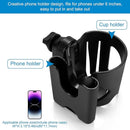 Accmor Universal Cup Holder, Stroller Cup Holder with Phone Holder, 360° Rotatable Large Caliber Designed Bottle Holder for Stroller, Bike, Wheelchair, Walker, Scooter by TinyTreasures Baby Boutique