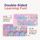 Montessori Natural Wooden Alphabet Elephants - 26-Piece Snap-Together ABC Learning Toy with Upper & Lowercase Letters - Educational Fine Motor Skills & Vocabulary Building for Toddlers & Kids Ages 3+ by TinyTreasures Baby Boutique
