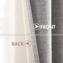 MIULEE Linen Texture Curtains for Bedroom Solid 100% Blackout Thermal Insulated Greyish White Curtains Grommet Room Darkening Drapes for Living Room Nursery 52x45 Inch (2 Panels) by TinyTreasures Baby Boutique
