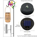 2 Pack Solar Lanterns Outdoor Garden Decor with Shepherd Hook, Gardening Gifts for Mom Grandma Women Butterfly Metal Decor Lantern Waterproof Solar Lights LED Decorative for Garden Yard Patio