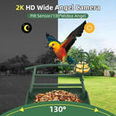 Smart Bird Feeder with Camera, AI Species Identify, Dual Solar Powered Birdfeeder Cam for Outside IP65 with 2.4GHz WiFi, 2K HD Auto Capture Birds Video for Bird Lover (Green) by CozyNest Decor