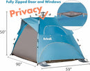 Beach Tent Pop Up Beach Sun Shade Tent with UPF 50+ UV Protection, Removable Floor Zippered Privacy & Ventilation Sun Shelter Family 3 to 4 Person by TinyTreasures Baby Boutique