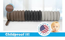 Kidkusion Baby Proof Edge Guards for Safety | Made in The USA | 18 Feet | Soft Gray | Edge Protectors for Furniture, Tables, Fireplaces | Heavy Duty Tape Included by TinyTreasures Baby Boutique