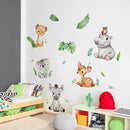 Tanlaby Jungle Animals Wall Stickers Cartoon Woodland Animal Wall Decals Zebra Forest Peel and Stick Art Sticker for Baby Nursery Kids Bedroom Playroom Daycare Classroom Decor by TinyTreasures Baby Boutique