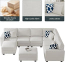 L Lengend Vansen Modular Sectional Sofa U Shaped Couch with Ottoman Modern Reversible Corner Sectional Couch for Living Room (Cream, U Shaped Sofa-3) by CozyNest Decor
