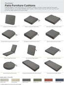 Classic Accessories Montlake Water-Resistant 23 x 20 x 4 Inch Patio Lounge Back Cushion, Light Charcoal Grey, Outdoor Loveseat Cushions by GreenHaven Gardens