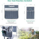 TomCare Garden Kneeler Seat Garden Bench Garden Stools Foldable Stool with Tool Bag Pouch EVA Foam Pad Outdoor Portable Kneeler Christmas Gardening Gifts for Women Men,Large 21.65"x10.62"x18.89",Grey by GreenHaven Gardens