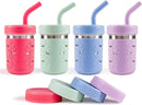 Pandaloo® Smoothie Cups for Kids - Stainless Steel Toddler Tumbler with Straw, Sippy Cup for Smoothies - BPA-Free, Toddler Snack Cups, 10 oz by TinyTreasures Baby Boutique