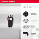 American Standard 10-US-AS-12-SL Garbage Disposal Anti-Jam Stainless Steel Food Waste Grinding System, Slim Line, 1.25 HP, Black by CozyNest Decor