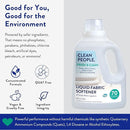 The Clean People Liquid Fabric Softener - Softens & Removes Static Cling - Vegan (50 Fl Oz, Fresh & Clean) by TinyTreasures Baby Boutique