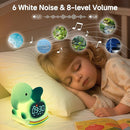 Alarm Clock for Kids with Night Light, Sleep Training Clock Time to Wake Clock, Rechargeable Silicone Light for Bedroom, Perfect Sleep Companion for Boys Girls, Green Elephant by TinyTreasures Baby Boutique