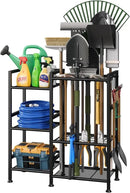 keomaisyto Garden Tool Organizer for Garage Organization, 3 Tier Yard Tool Storage Rack with 35 Long-Handled Tool Slots, Heavy Duty Garden Tool Holder with Large Hooks for Shed, Yard, Garage by GreenHaven Gardens