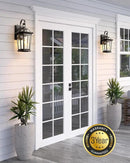 VIANIS Dusk to Dawn Outdoor Wall Lighting, Exterior Light Fixture Wall Mount for House Front Porch Light, Black Anti-Rust Aluminium Modern Outside Coach Lantern with Tempered Glass Shade for Garage by GreenHaven Gardens