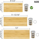 AMBIRD Bamboo Spice Drawer Organizer with Non-slip Mat,4 Tier - 2 Set Jar Spice Rack Tray From 9.5''to 19'', Seasoning Organizer for Kitchen,Cabinet,Drawers,Countertop by CozyNest Decor