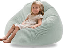 ENBAOHUI Bean Bag Chairs with Memory Foam Chairs for Kids Teens Toddler Faux Fur Sofa Chair with Handle Greyish-Green by TinyTreasures Baby Boutique
