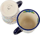 Encantada Handmade Hand-Painted Authentic Mexican Pottery Mugs (Multi Blue Green) by CozyNest Decor