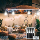 Solar Powered Indoor & Outdoor Pendant Lights with 4 LED Bulbs, Each 5m Cord, Waterproof, 6000mAh Battery for Yards, Gardens, Patios, Camping, RVs & Sheds by CozyNest Decor
