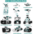 STEM Robot Toys for 8-14, 12 in 1 Remote Control Robotics Toys for Kids, Programmable Building Robot Kit Birthday Present for Science Educational(469 Pcs) by TinyTreasures Baby Boutique