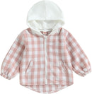 Douhoow Toddler Baby Plaid Jacket Baby Boy GIrl Flannel Hoodies Zip Up Hooded Fall Winter Outerwear Coat by TinyTreasures Baby Boutique