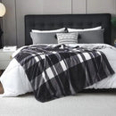 MERRYLIFE Black and White Plaid Throw Blanket Decorative Fleece Throw | Ultra-Plush Colorful | Couch Blanket Travel Lap | Home Gift Use(50" 60",Black White) by CozyNest Decor