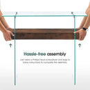 ivinta Glass Console Table with Storage, 39.4" Modern Sofa Table for Living Room, Foyer, Hallway, Bedroom 5101 (Dark Brown) by CozyNest Decor