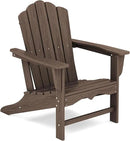 KINGYES HDPE Adirondack Chair, Classic All-Weather Adirondack Chair, Brown by GreenHaven Gardens