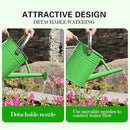 Metal Watering Can, One Gallon Watering Cans Stainless Steel for Outdoor Indoor Garden Plants Watering (Stainless Steel Handle Green) by GreenHaven Gardens