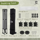 CAPHAUS 12ft x 12ft Patented One-Push Pop Up Outdoor Canopy Tent, Heavy-Duty Commercial Grade w/Central Lock, Portable and Instant Folding Shelter with Wheeled Carry Bag and Weight Bag, Dark Grey by GreenHaven Gardens