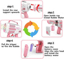 Automatic Gatling Bubble Gun,That Produces Thousands of Bubbles per Minute, Suitable for Children and Adults and Perfect for Indoor and Outdoor Birthday Parties for Girl Boy by TinyTreasures Baby Boutique